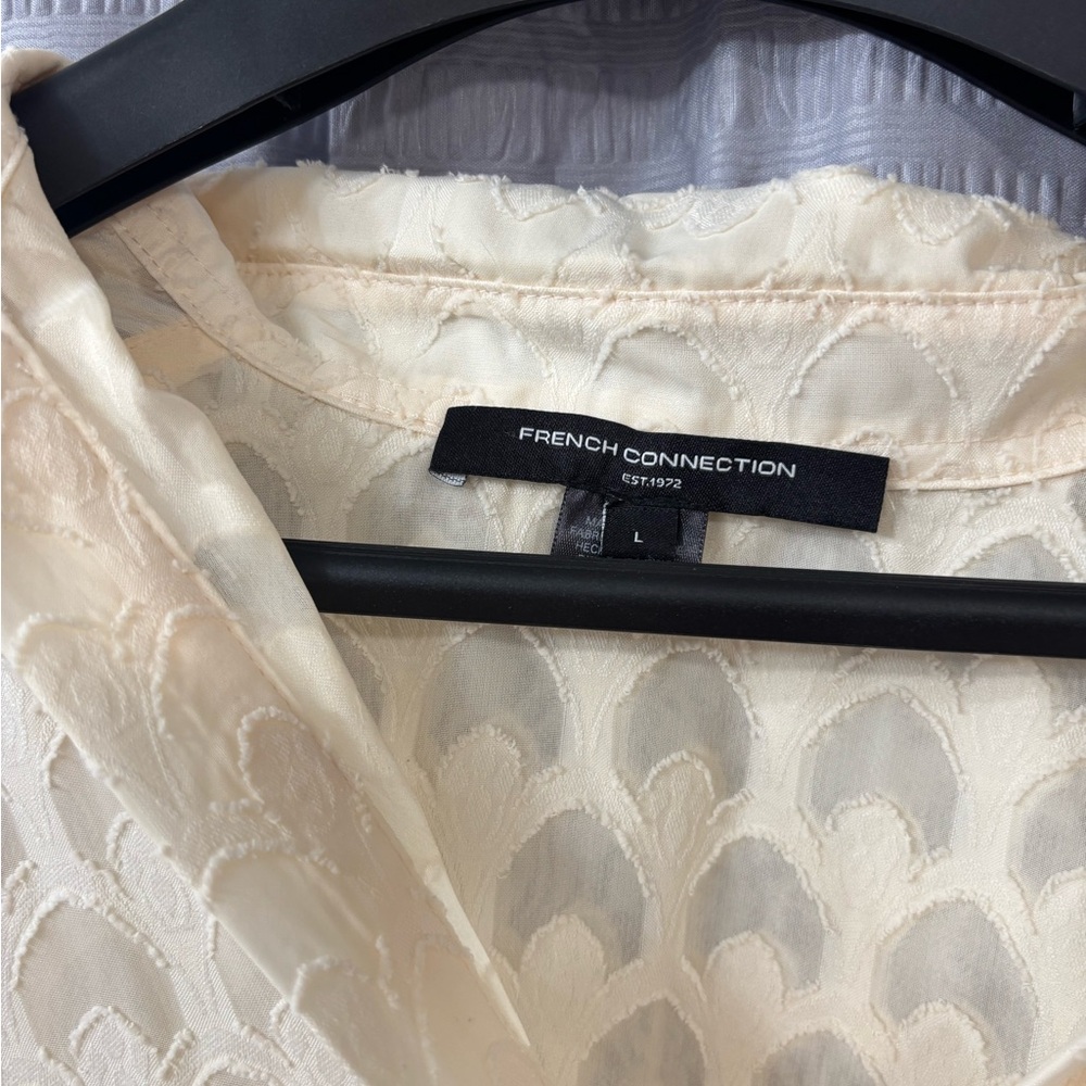 French Connection Ivory Patterned Blouse - image 3